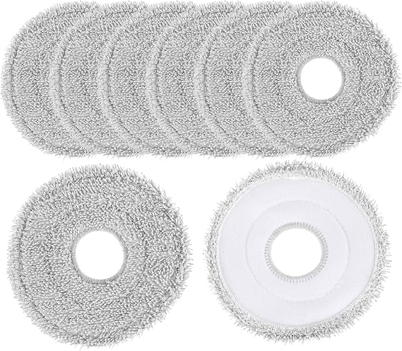 8-Pack Mop Pads for Dreame L40 Ultra/L10S Ultra/X40 Ultra/L10s Pro Ultra Heat/L20 Ultra/ L10S Plus/X30 Ultra/X40 Master/L10 Ultra Robot Vacuum, Washable Microfibercleaning pads replacement accessories