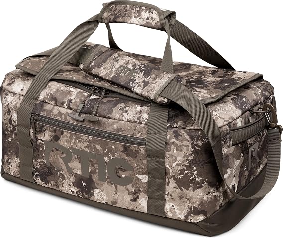 RTIC Road Trip Duffle Bag, Water Resistant, Medium, Olive Midnight Camo