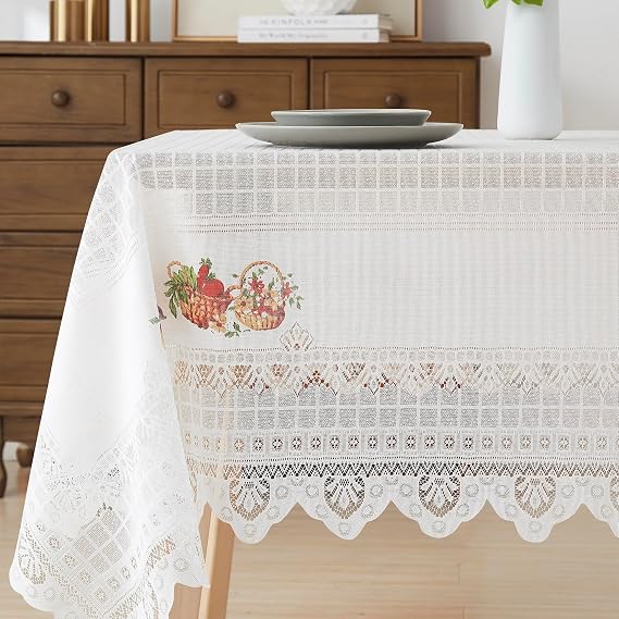 Warm Home Designs 60 x 84 Rectangle Thanksgiving Tablecloth. NO Ivory 60x84