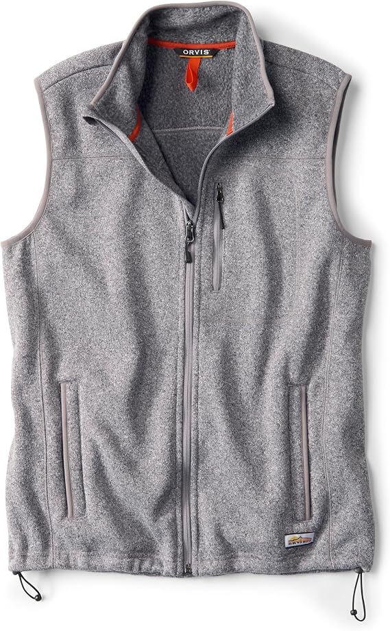 Orvis Recycled Fleece Sweater Vest for Men - Warm and Comfortable Men's Fleece Vest Made with Brushed Anti-Pilling Fiber
