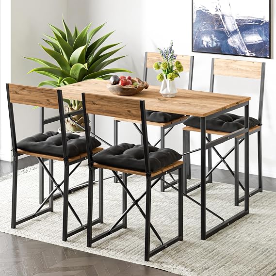 Atlantic Cushioned Kitchen Table Dining Table Set Pine 1532