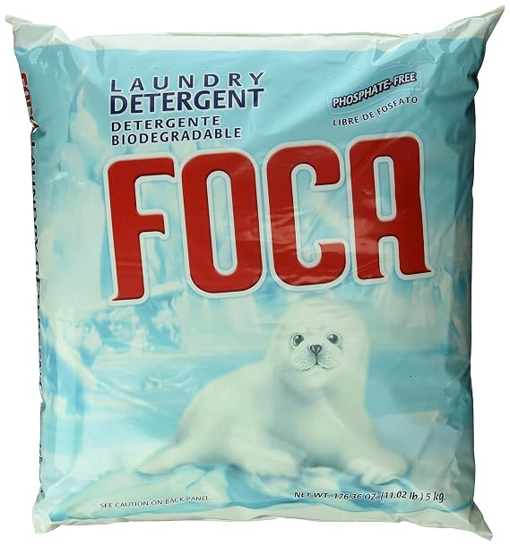 Foca, Biodegradable Powder Laundry Detergent, Phosphate Free, 5 Kg, 11.02 lb