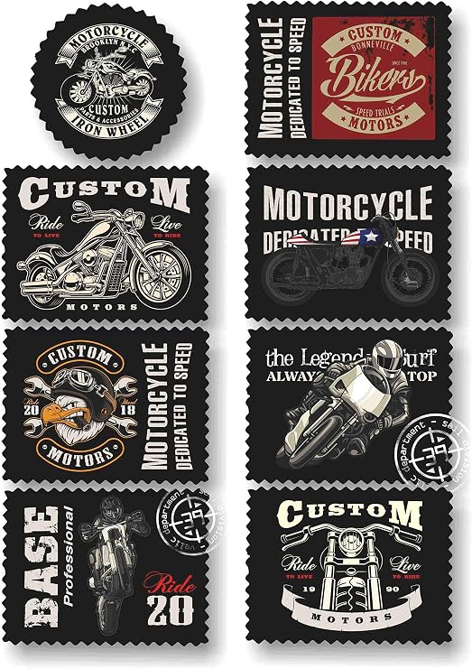 8 Silkscreen-Printed Basic Patches for Ironing -Ref. 562-8