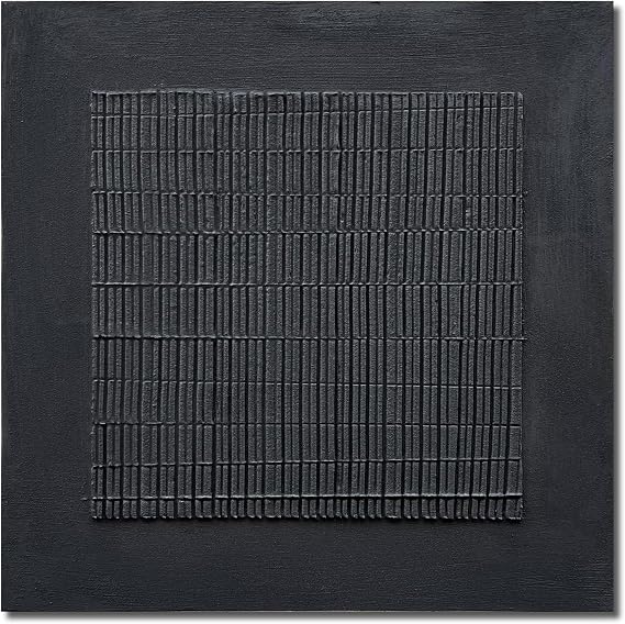 NANKAI Art Hand-painted thick texture Black canvas art Modern Minimalist Abstract art 24x24 inch home wall art Deco Oil painting