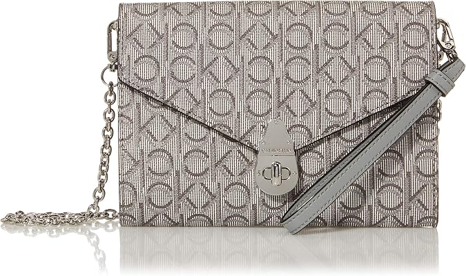 Calvin Klein Women's Soft Lock Signature Chain Organizational Crossbody
