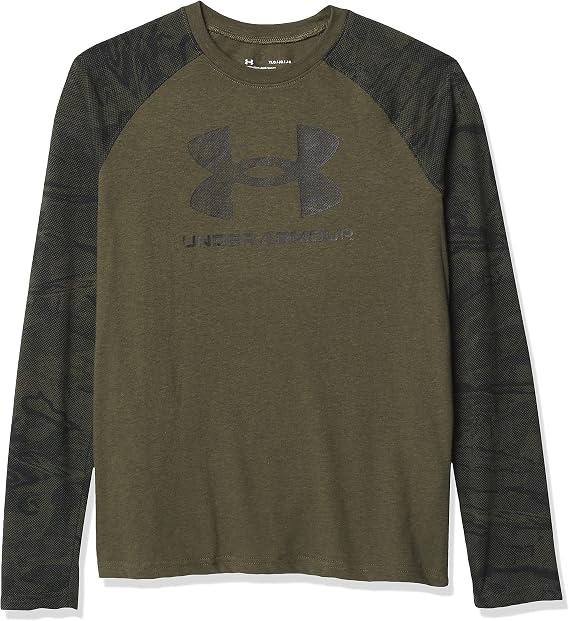 Under Armour Boys Outdoor Long Sleeve Tee, Stylish Crew Neckline, Cute Full Fit
