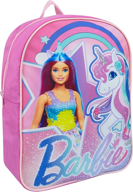 Barbie School Backpack | Unicorn Backpack For Girls | Girls Backpack | Kindergarten Backpack For Girls | One Size Pink, babp5015