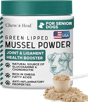 Green Lipped Mussel for Dogs - 2.12 oz of Green Lipped Mussel Powder for Dogs - Good for Joint and Ligament Health - Made in The USA