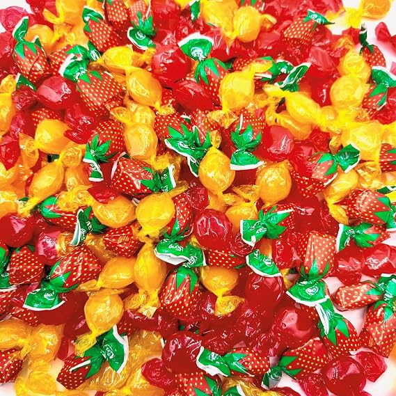 Old Fashioned Hard Candy Assortment, Individually Wrapped, 1 Pound Bulk Bag | Butterscotch, Strawberry Filled, Cinnamon Discs, Bon Bons, Heat Sealed Bag, Individually Wrapped, Classic Old Fashioned Mix