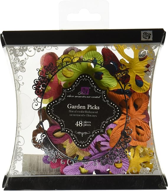 Prima 713577 Garden Picks Assorted Butterfly Die-cuts Pillow Pack, Small