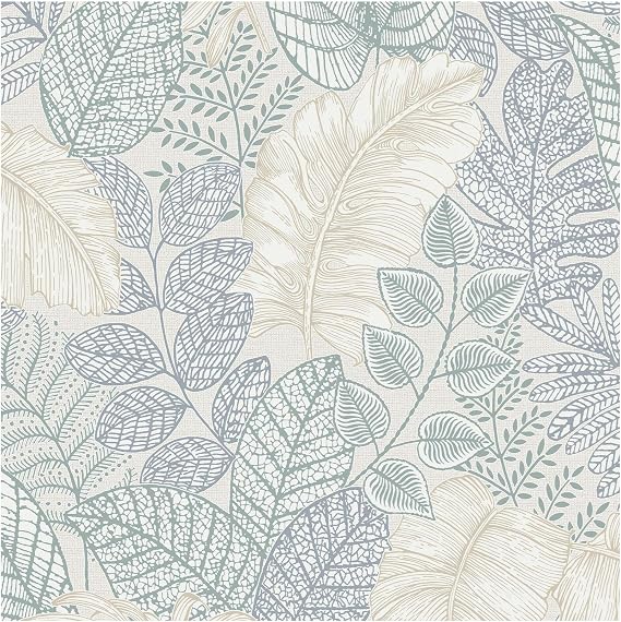 Superfresco Easy Scattered Leaves Duck Egg
