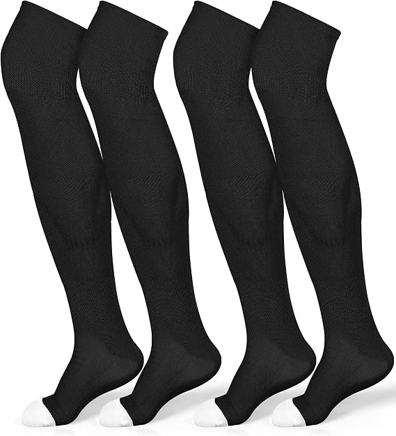 Panitay 2 Pairs Over the Knee Baseball Socks