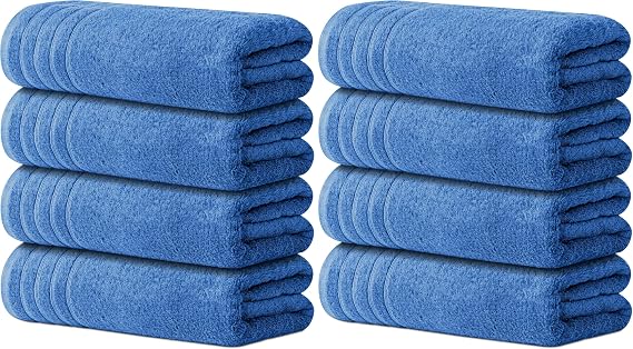 Avalon Towels Bath Towels Set of 4, Size 30 x 60 Inches - 60% Cotton, 40% Viscose Made from Bamboo, Soft and Absorbent, Quick Drying, Lightweight, Perfect for Daily Use (Pack of 2)
