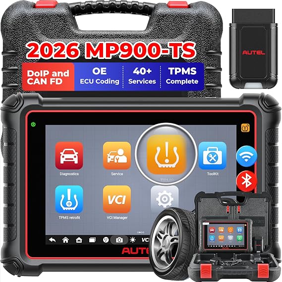Autel MaxiPRO MP900TS Scanner: 2026 MP900-TS Same as MS906 Pro-TS, Top TPMS Up of MaxiSYS MS906 PRO MS906TS MP900-BT MK900-TS, Bidirectional Scan Tool, 40+ Resets, Full Diagnostic, CAN FD&DOIP
