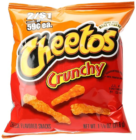Cheetos Cheese Snacks, Crunchy, 1.125 oz