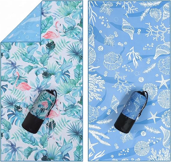 Utopia Towels Thin Lightweight Microfiber Beach Towel 2 Pack 32x71 Inch