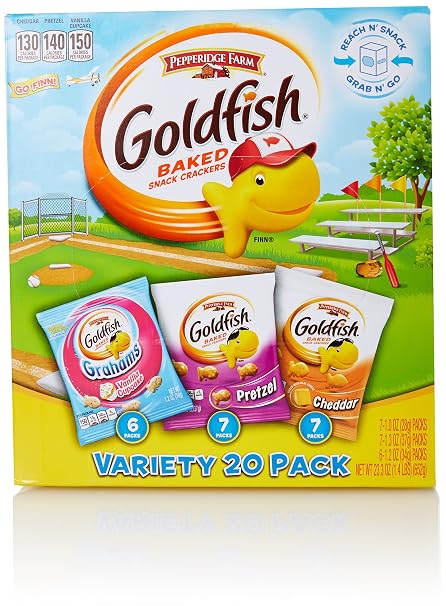 Pepperidge Farm Goldfish Crackers, Sweet & Savory Variety Pack (20 count), 23.3 oz