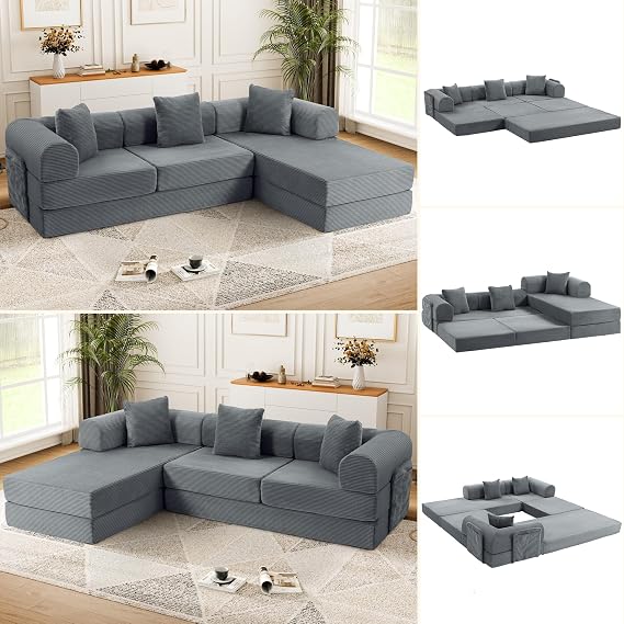 106.3" Oversized Convertible Sleeper Sofa Bed