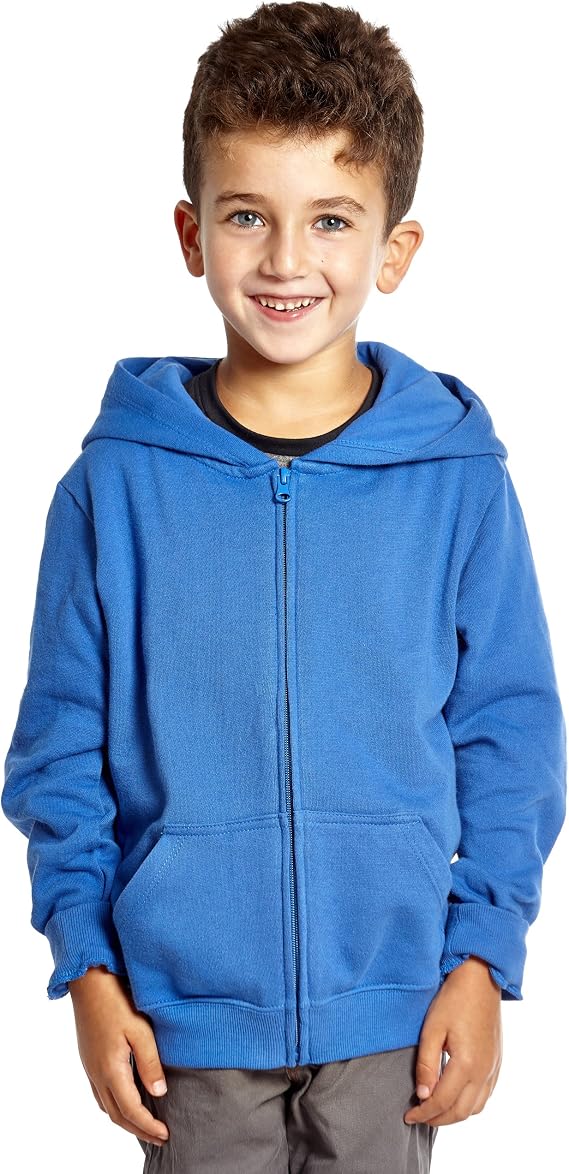 Leveret Kids & Toddler Hoodie Boys Girls 100% Cotton Zip-Up Hoodie Jacket (2-14 Years) Variety of Colors