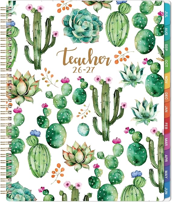 2026-2027 Teacher Planner - Lesson Planner 2026-2027 from Jul 2026 - Jun 2027, 8'' x 10'', Lesson Plan Book, Weekly & Monthly Lesson Planner with Quotes