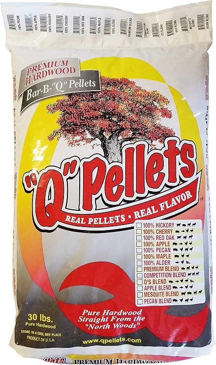 Q Pellets Premium Hardwood BBQ Smoker Pellets - 100% Apple - 30 lb. Bag