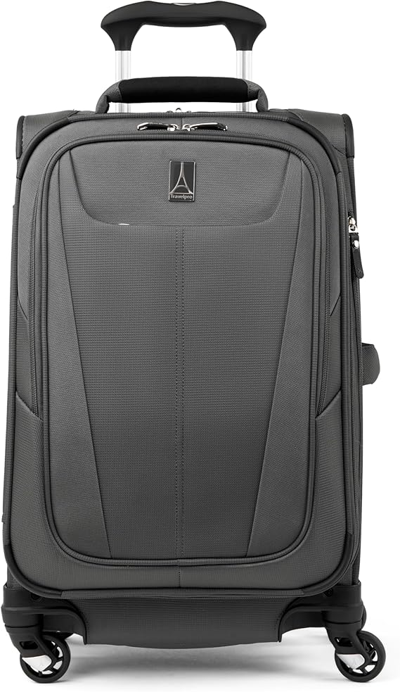 Travelpro Maxlite 5 Softside Expandable Luggage with 4 Spinner Wheels, Lightweight Suitcase, Men and Women, Shadow Grey, Carry-on 21-Inch