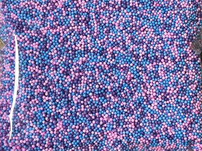 Berry Smoothie Cake Batter Foam Beads for Slime Floam Colorful Pink, Blue and Purple for DIY Goo, 15,000 Pieces 2-4mm Craft styrofoam Round Seed Balls, Deco bits Small