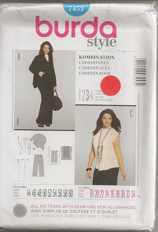 Burda 7453, Misses' Separates, Size 18-34